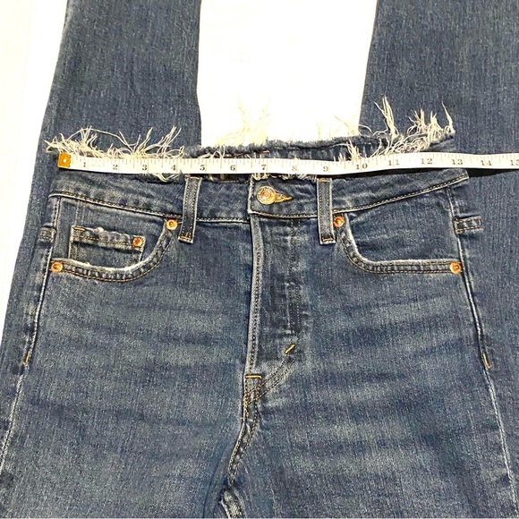 H&M Denim Raw Waist Skinny Ankle Button Fly Jeans Women's 26 - Picture 5 of 10